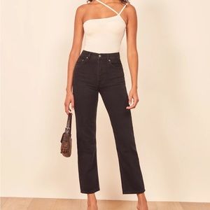 Black Reformation Cynthia High Rise Straight Jeans sz 28